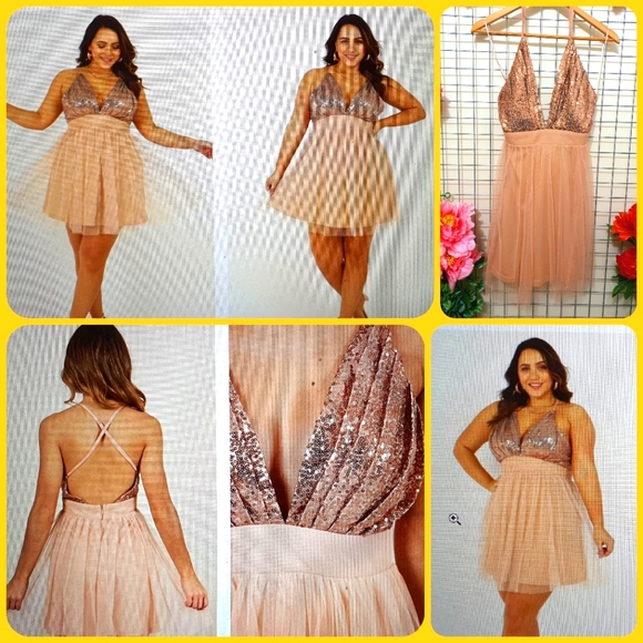 1 DAY SALE ONLY! ☆ SHOWPO. Rose Gold Sequence Mini Dress AU16 NWT - Picture 7 of 16